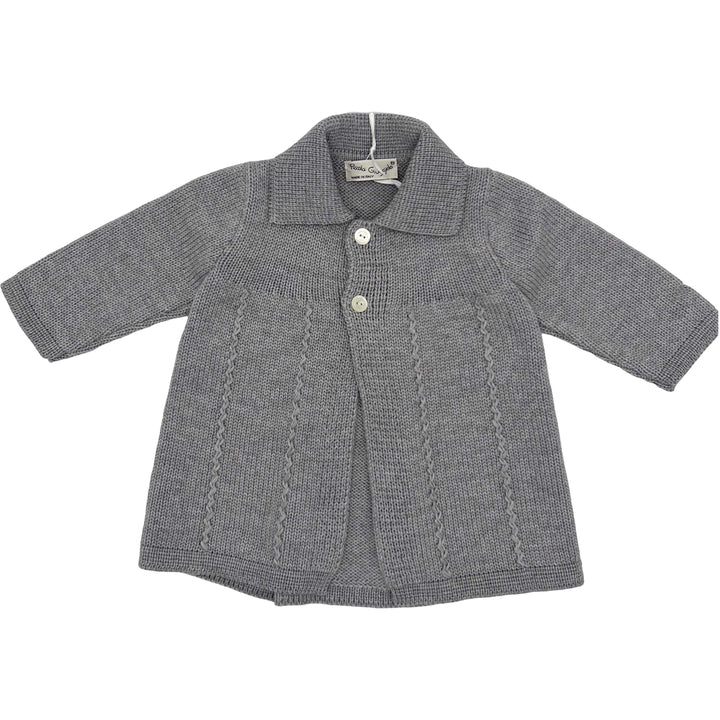Baby boys hand-knitted coat-Little outfits-Piccola Giuggiola-Blue Almonds-London-South Kensington