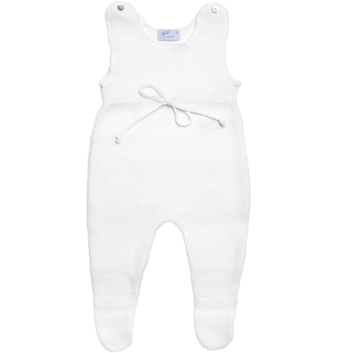 Classic Merino Wool Footed Romper - Off White-Little outfits-Frilo-Blue Almonds-London-South Kensington