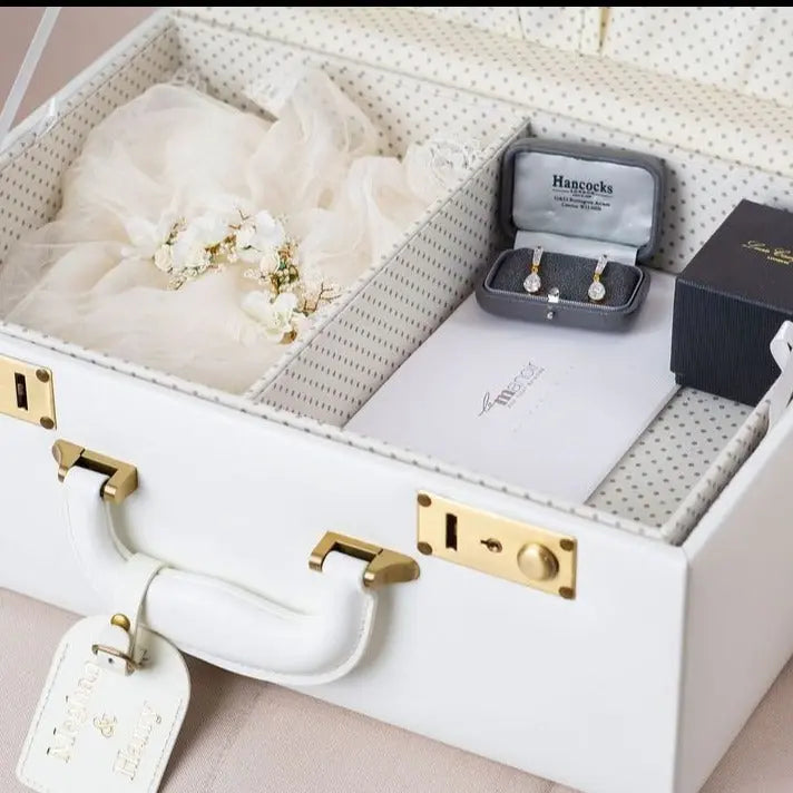 Keepsake Memory Case - Ivory-Memory suitcases-Meminio-Blue Almonds-London-South Kensington