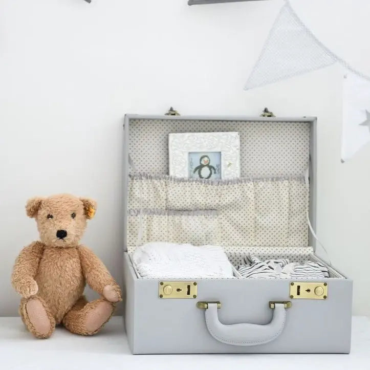Keepsake Memory Case - Grey-Memory suitcases-Meminio-Blue Almonds-London-South Kensington