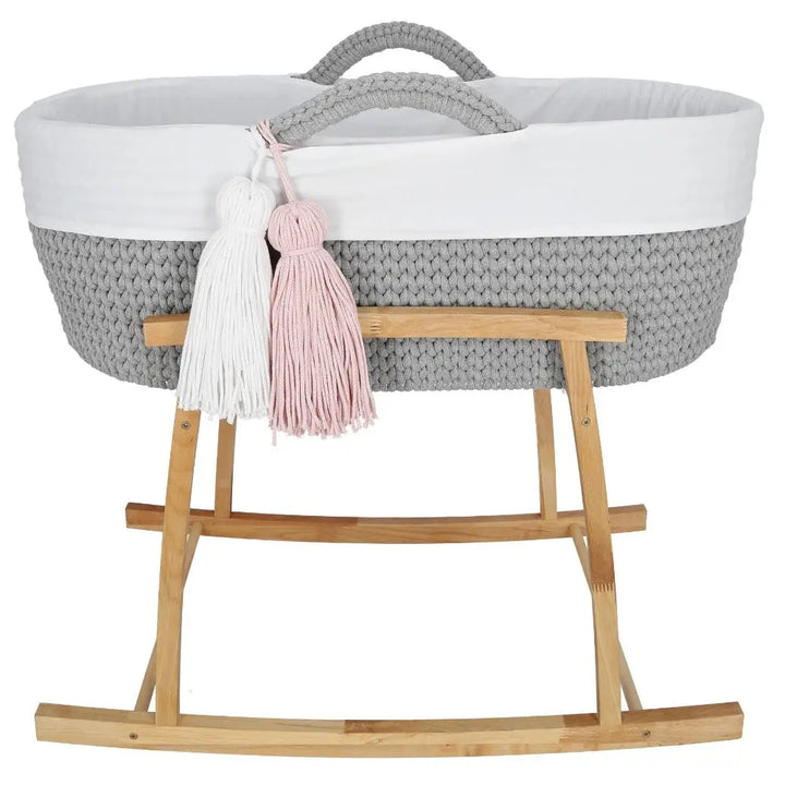 Moses Basket Protector - White-Moses basket protector-Like Moses-Blue Almonds-London-South Kensington