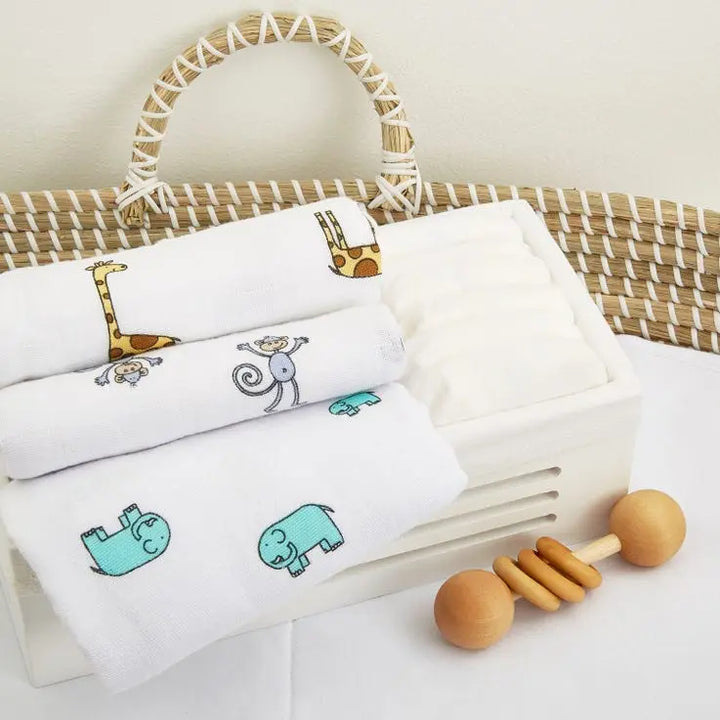 Musy 3-pack "jungle jam"-Muslins & bibs-aden + anais-Blue Almonds-London-South Kensington