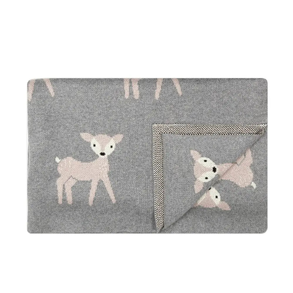 Cotton blanket "bambi"-New Baby-Blue Almonds-Blue Almonds-London-South Kensington