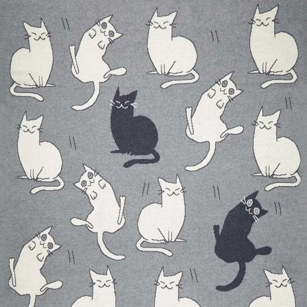 Cotton blanket "crazy cats"-New Baby-Blue Almonds-Blue Almonds-London-South Kensington