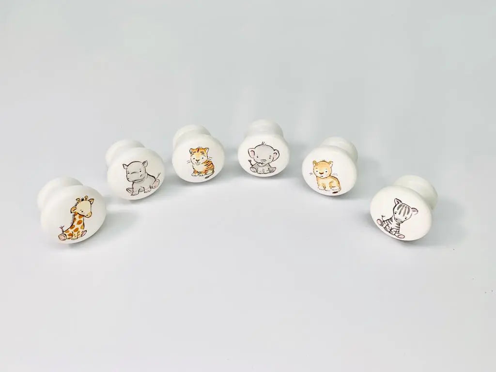 Hand-painted knobs - safari-Nursery & Beyond-Blue Almonds-Blue Almonds-London-South Kensington