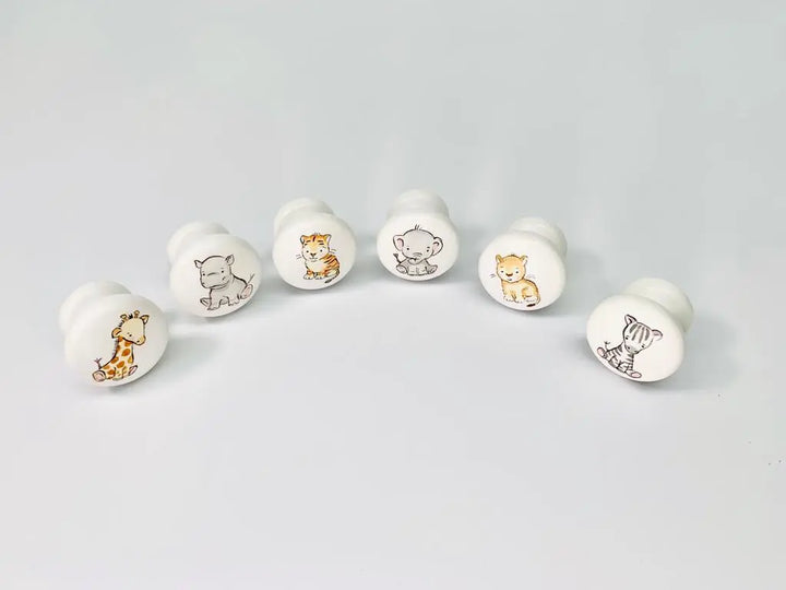Hand-painted knobs - safari-Nursery & Beyond-Blue Almonds-Blue Almonds-London-South Kensington