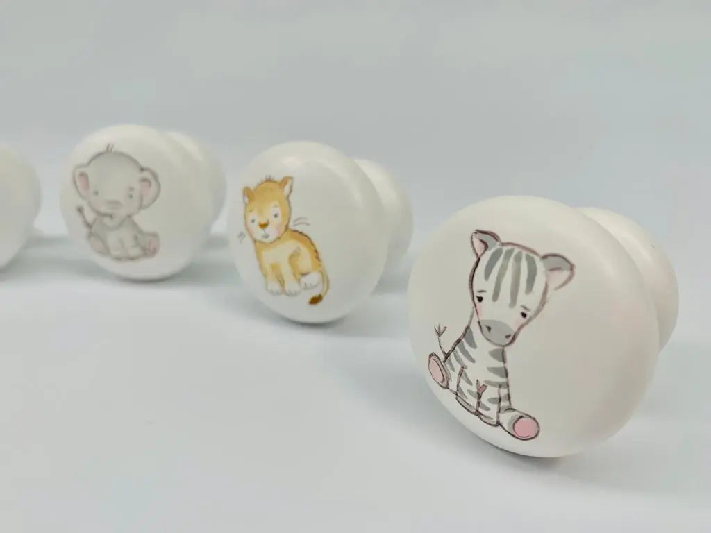 Hand-painted knobs - safari-Nursery & Beyond-Blue Almonds-Blue Almonds-London-South Kensington