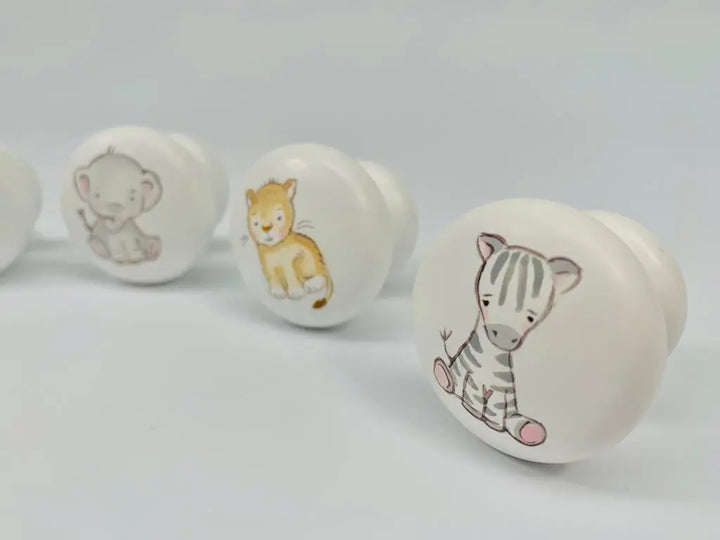 Hand-painted knobs - safari-Nursery & Beyond-Blue Almonds-Blue Almonds-London-South Kensington