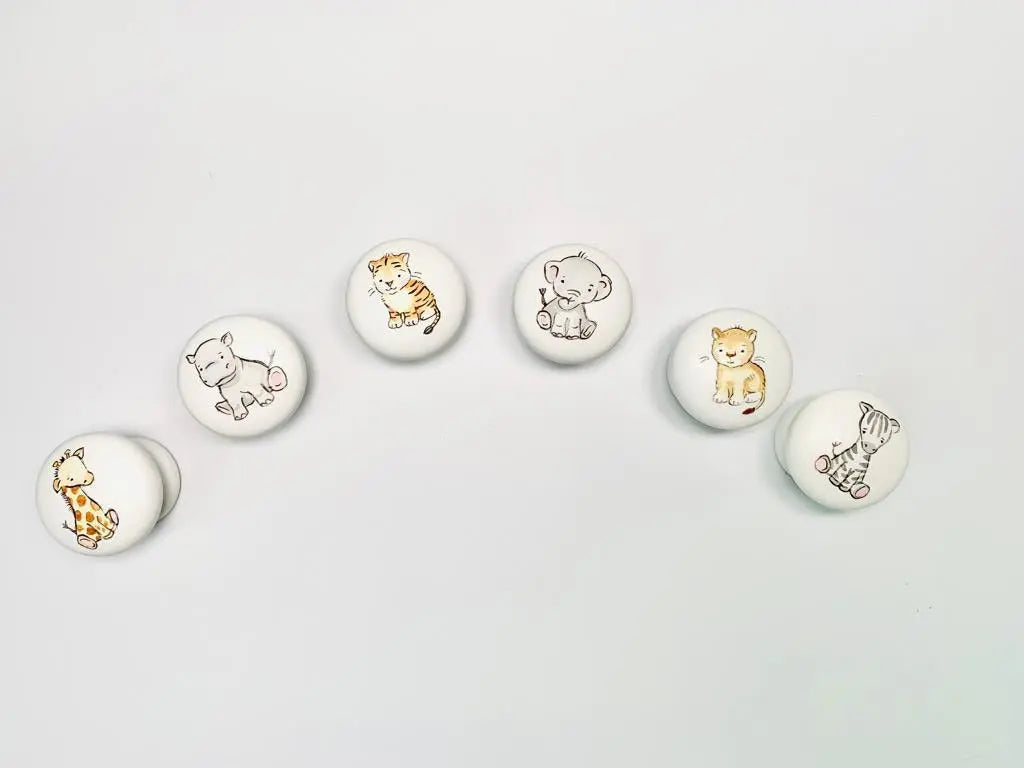 Hand-painted knobs - safari-Nursery & Beyond-Blue Almonds-Blue Almonds-London-South Kensington