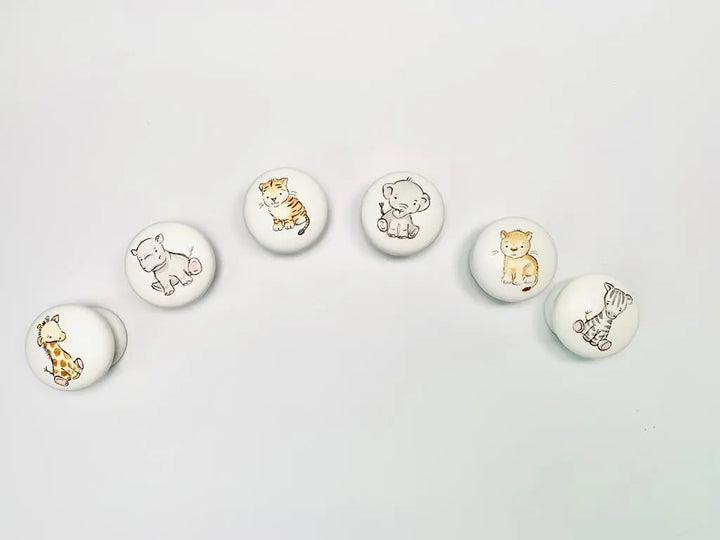 Hand-painted knobs - safari-Nursery & Beyond-Blue Almonds-Blue Almonds-London-South Kensington
