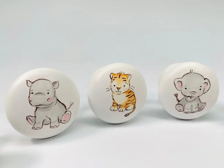 Hand-painted knobs - safari-Nursery & Beyond-Blue Almonds-Blue Almonds-London-South Kensington