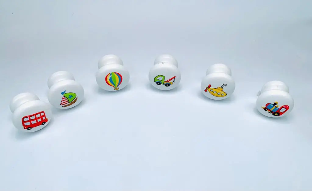 Hand-painted knobs - safari-Nursery & Beyond-Blue Almonds-Blue Almonds-London-South Kensington