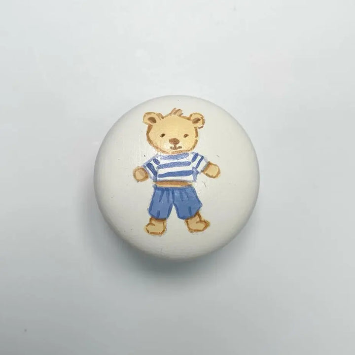 Hand-painted knobs - teddies blue-Nursery & Beyond-Blue Almonds-Blue Almonds-London-South Kensington