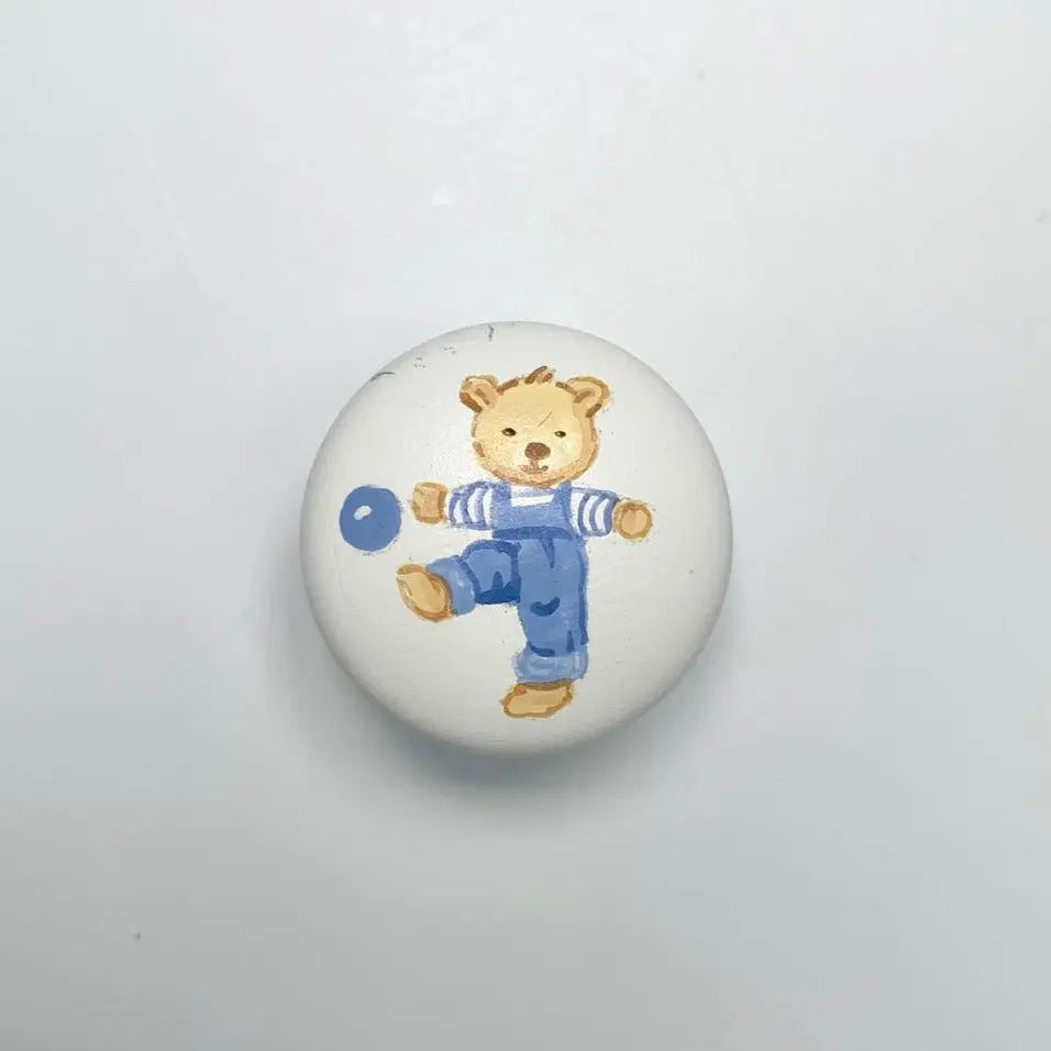 Hand-painted knobs - teddies blue-Nursery & Beyond-Blue Almonds-Blue Almonds-London-South Kensington