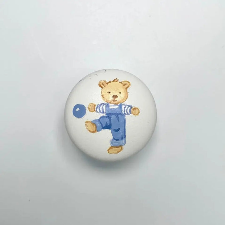 Hand-painted knobs - teddies blue-Nursery & Beyond-Blue Almonds-Blue Almonds-London-South Kensington