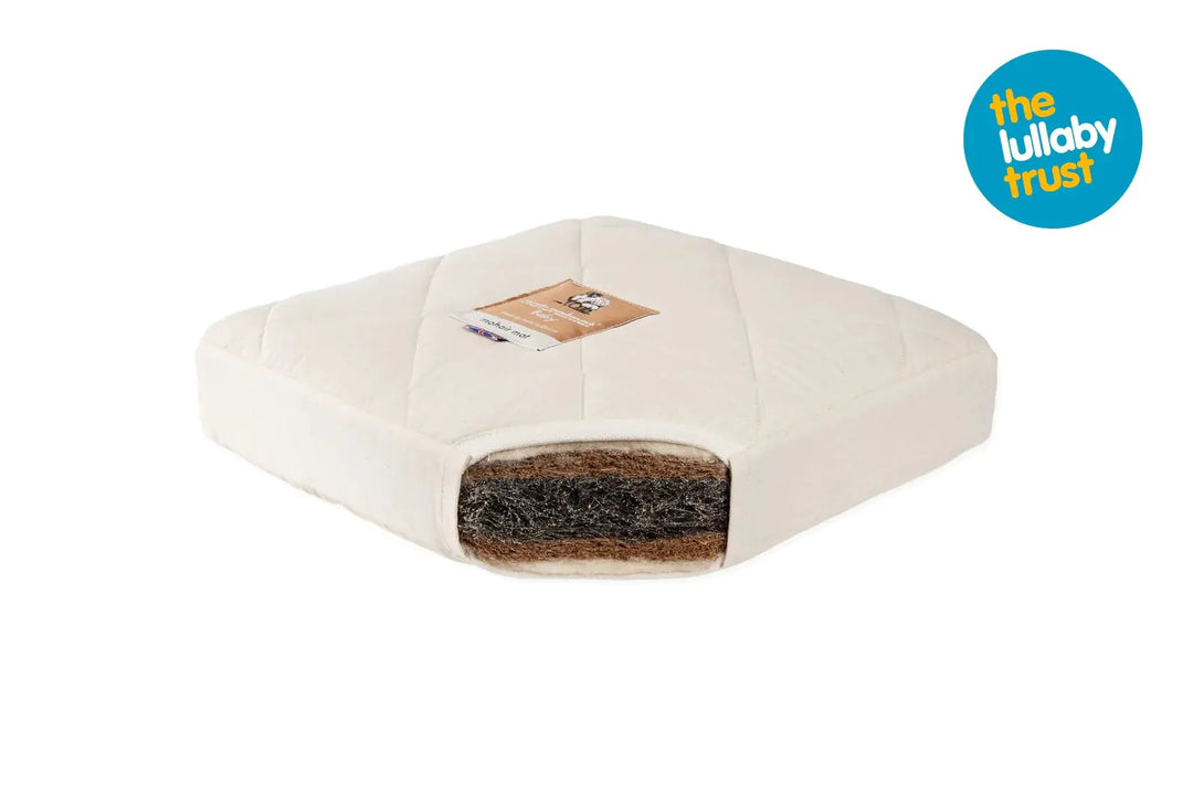 Organic quilted mohair mattress-Nursery & Beyond-Naturalmat-Blue Almonds-London-South Kensington
