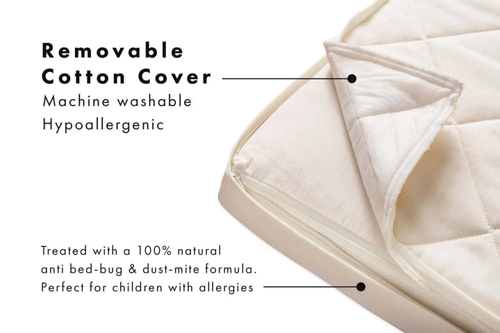 Organic quilted mohair mattress-Nursery & Beyond-Naturalmat-Blue Almonds-London-South Kensington
