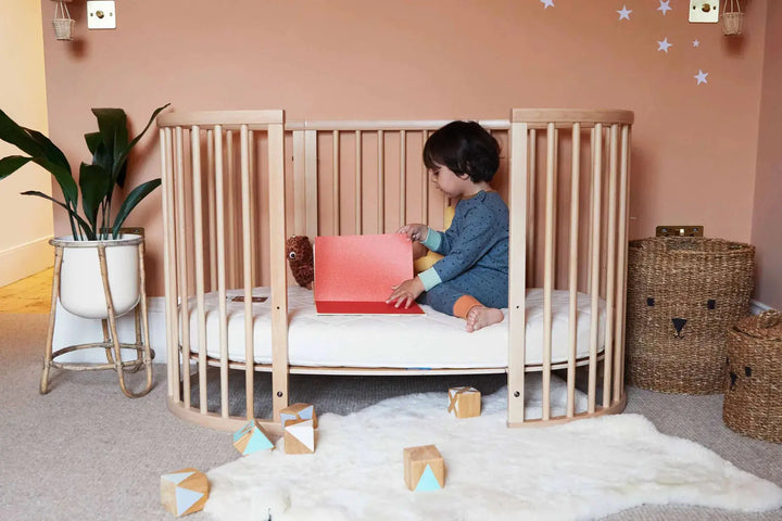 Organic quilted mohair mattress-Nursery & Beyond-Naturalmat-Blue Almonds-London-South Kensington