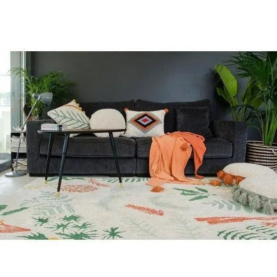Washable cotton rug "botanic plants"-Nursery & Beyond-Lorena Canals-Blue Almonds-London-South Kensington