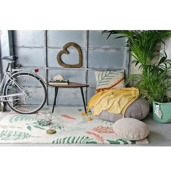 Washable cotton rug "botanic plants"-Nursery & Beyond-Lorena Canals-Blue Almonds-London-South Kensington