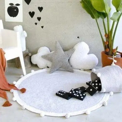 Washable cotton rug "bubbly" grey-Nursery & Beyond-Lorena Canals-Blue Almonds-London-South Kensington