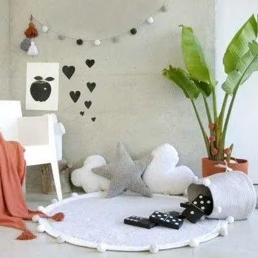 Washable cotton rug "bubbly" grey-Nursery & Beyond-Lorena Canals-Blue Almonds-London-South Kensington