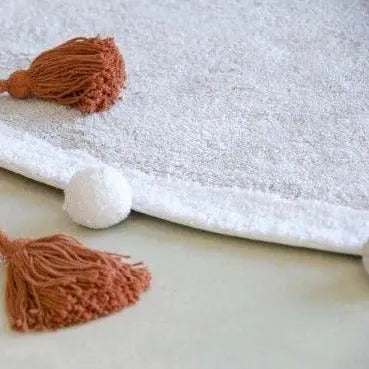 Washable cotton rug "bubbly" grey-Nursery & Beyond-Lorena Canals-Blue Almonds-London-South Kensington