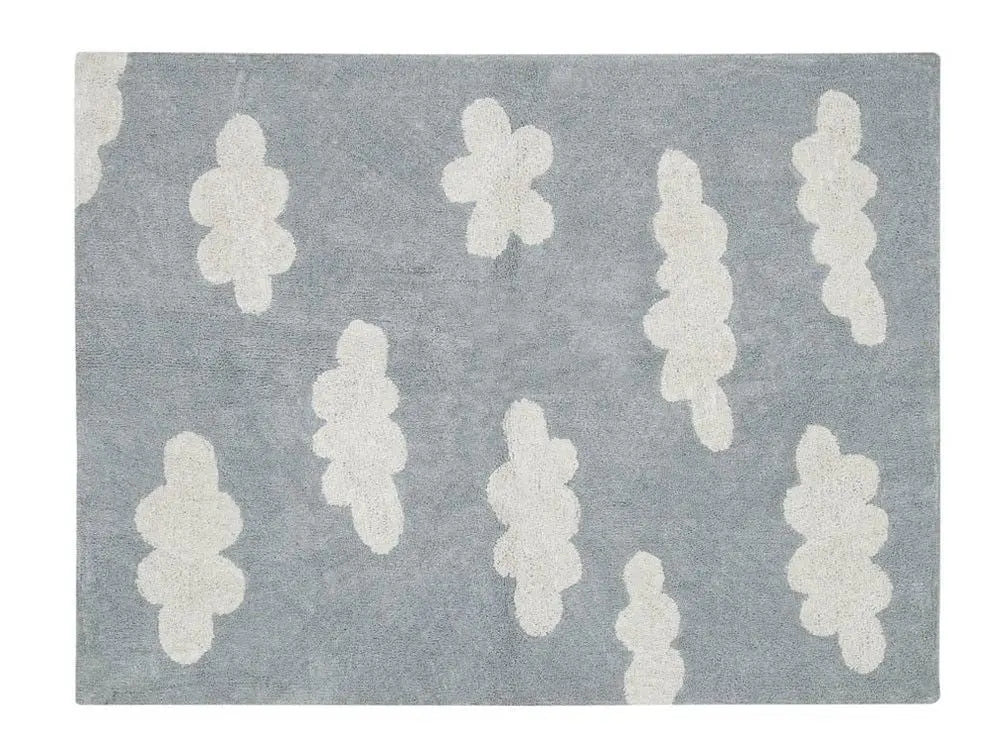 Washable cotton rug "clouds" grey-Nursery & Beyond-Lorena Canals-Blue Almonds-London-South Kensington