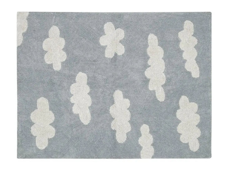 Washable cotton rug "clouds" grey-Nursery & Beyond-Lorena Canals-Blue Almonds-London-South Kensington