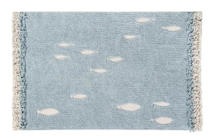 Washable cotton rug "ocean shore"-Nursery & Beyond-Lorena Canals-Blue Almonds-London-South Kensington