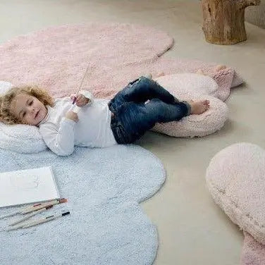 Washable cotton rug "puffy love" nude-Nursery & Beyond-Lorena Canals-Blue Almonds-London-South Kensington