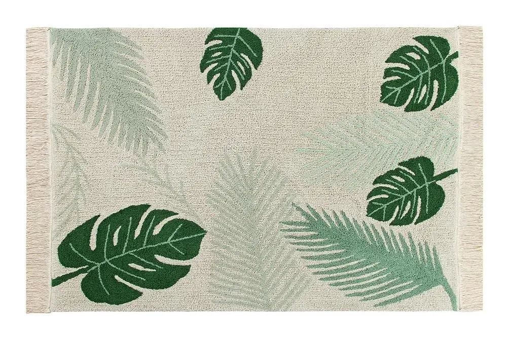 Washable cotton rug "tropical green"-Nursery & Beyond-Lorena Canals-Blue Almonds-London-South Kensington