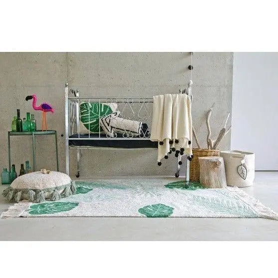 Washable cotton rug "tropical green"-Nursery & Beyond-Lorena Canals-Blue Almonds-London-South Kensington