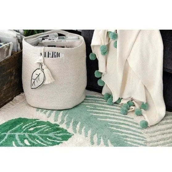Washable cotton rug "tropical green"-Nursery & Beyond-Lorena Canals-Blue Almonds-London-South Kensington