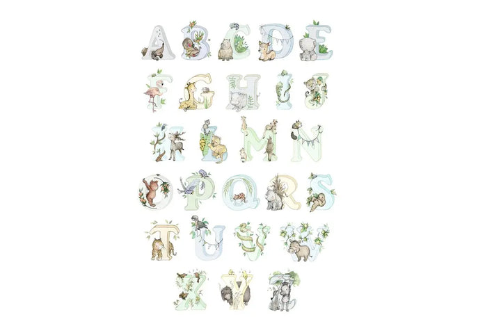 Picture "jungle name" blue-Nursery art-Daisy & Bump-Blue Almonds-London-South Kensington