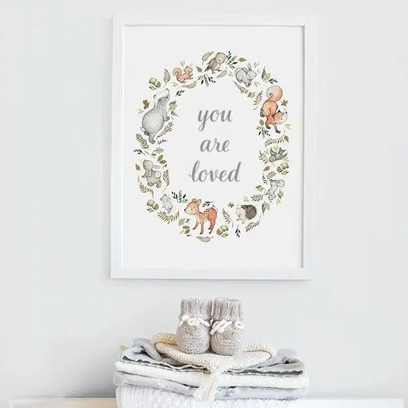 Picture set of 4 "woodland tale"-Nursery art-Daisy & Bump-Blue Almonds-London-South Kensington