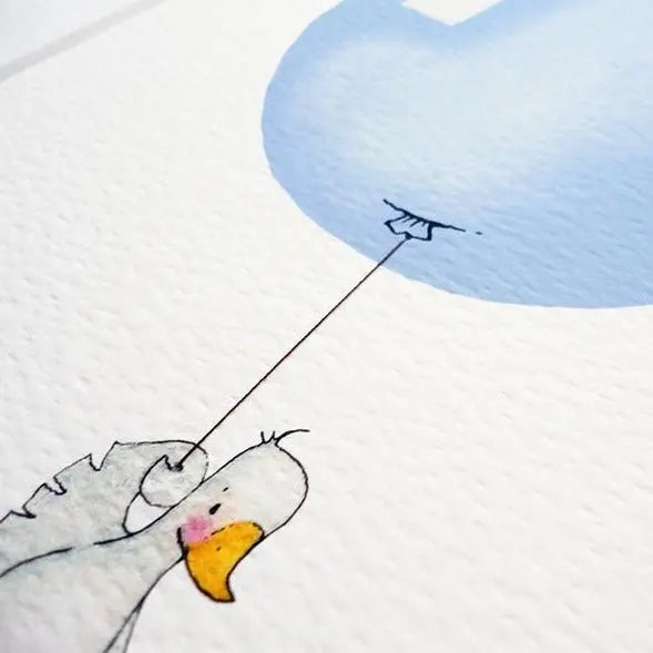 Picture set of 6  "dreamer"-Nursery art-Daisy & Bump-Blue Almonds-London-South Kensington