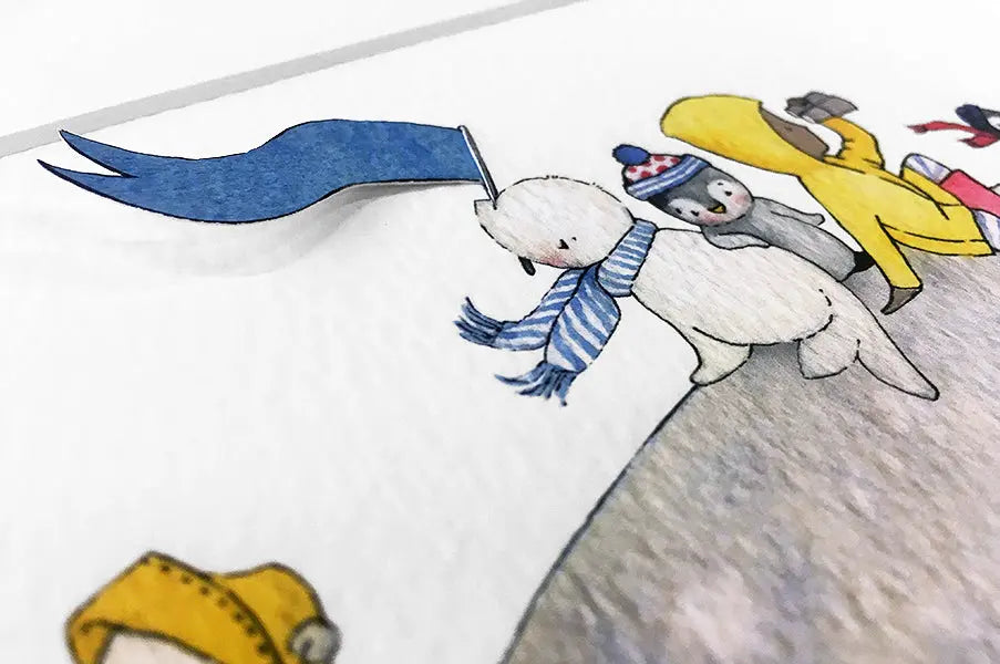 Picture set of 6 "arctic adventure"-Nursery art-Daisy & Bump-Blue Almonds-London-South Kensington