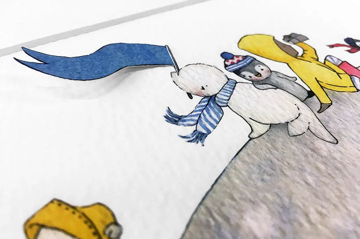 Picture set of 6 "arctic adventure"-Nursery art-Daisy & Bump-Blue Almonds-London-South Kensington