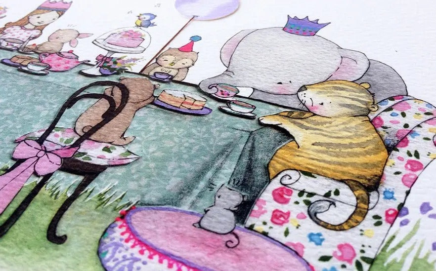 Picture set of 6 "enchanted tale"-Nursery art-Daisy & Bump-Blue Almonds-London-South Kensington