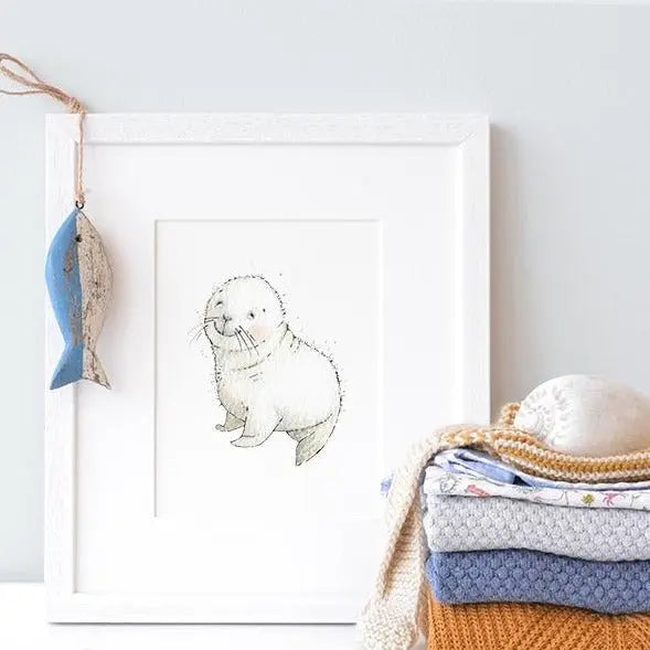 Picture set of 6 "frozen friends"-Nursery art-Daisy & Bump-Blue Almonds-London-South Kensington