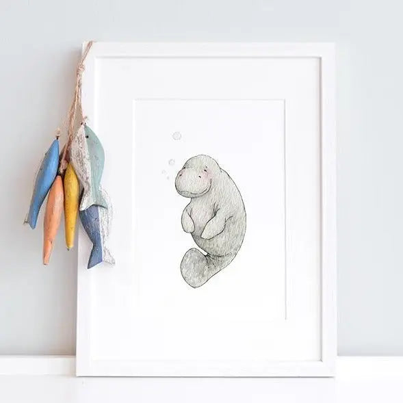 Picture set of 6 "ocean expedition"-Nursery art-Daisy & Bump-Blue Almonds-London-South Kensington