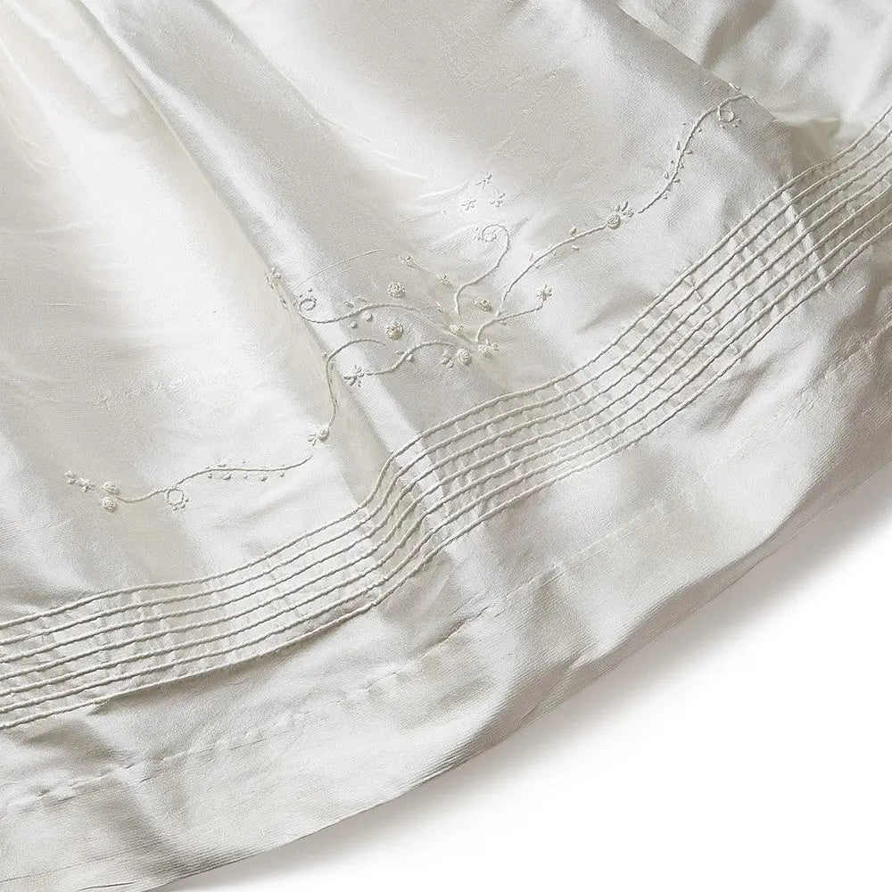 Pearls silk christening gown--Isabel Garreton-Blue Almonds-London-South Kensington