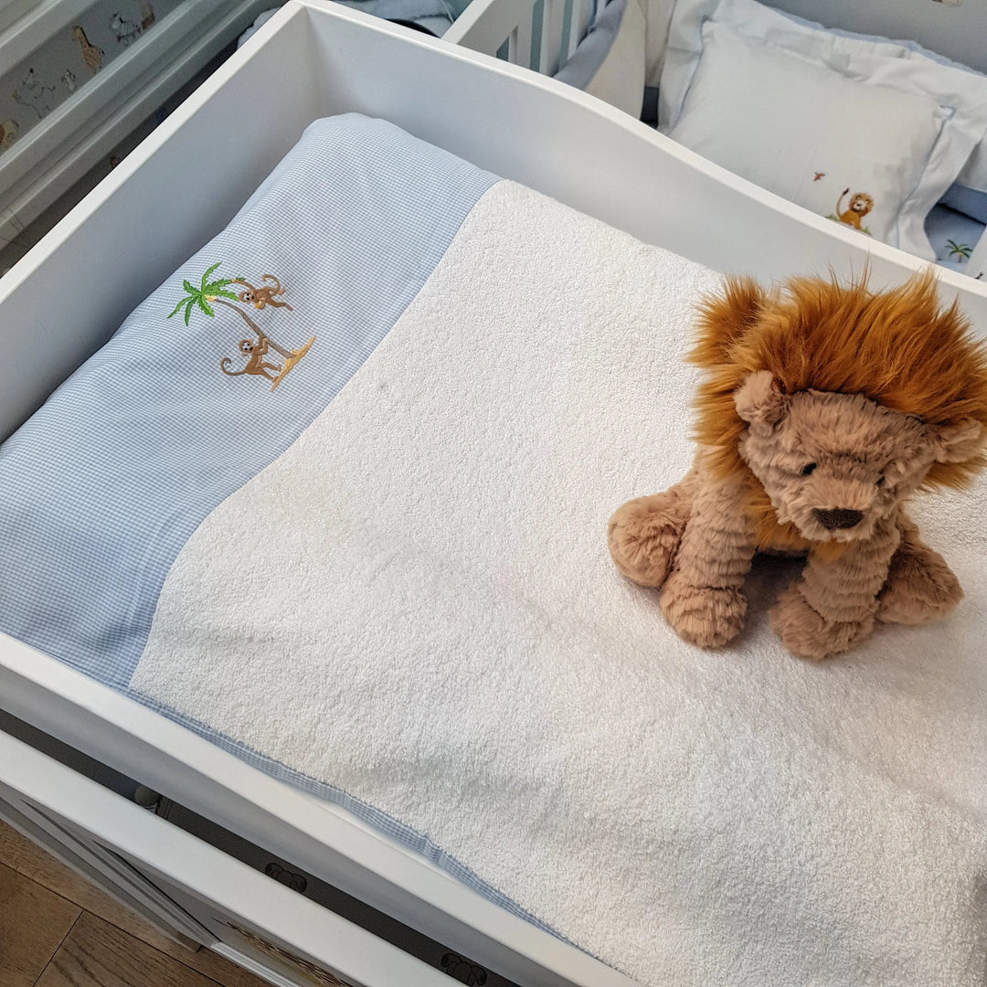 Changing mat cover "safari" blue-Sleeping bags & changing mats-Gordonsbury-Blue Almonds-London-South Kensington