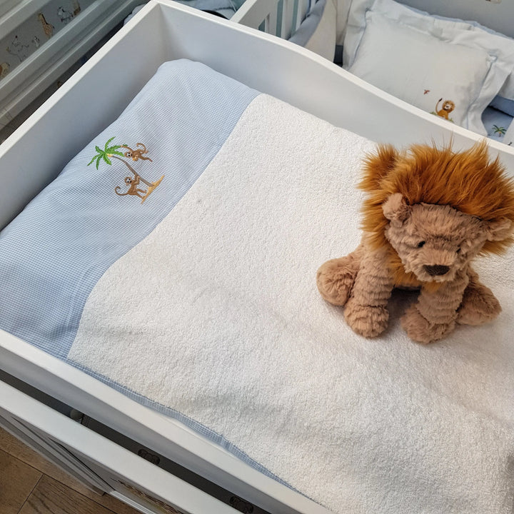 Changing mat cover "safari" blue-Sleeping bags & changing mats-Gordonsbury-Blue Almonds-London-South Kensington