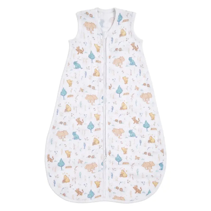 Light sleeping bag "Winnie the Pooh in the woods"-Sleeping bags & changing mats-aden + anais-Blue Almonds-London-South Kensington