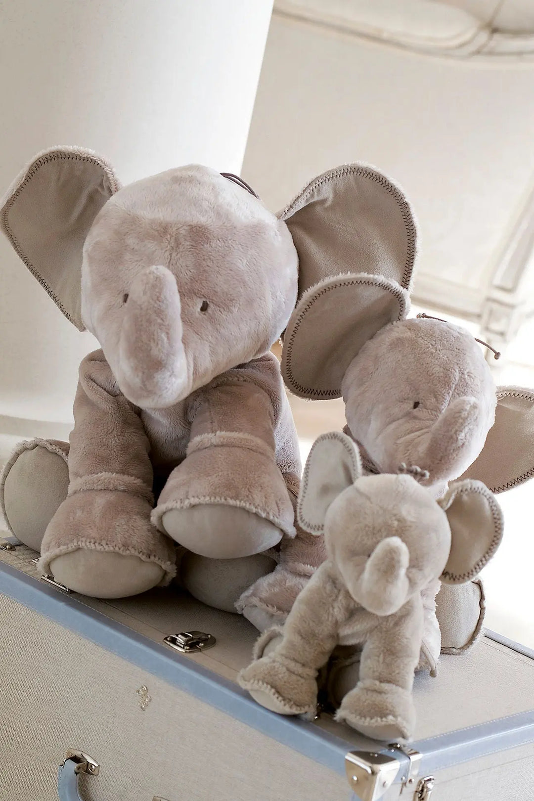 Extra large elephant taupe-Soft toys & musicals-Tartine et Chocolat-Blue Almonds-London-South Kensington