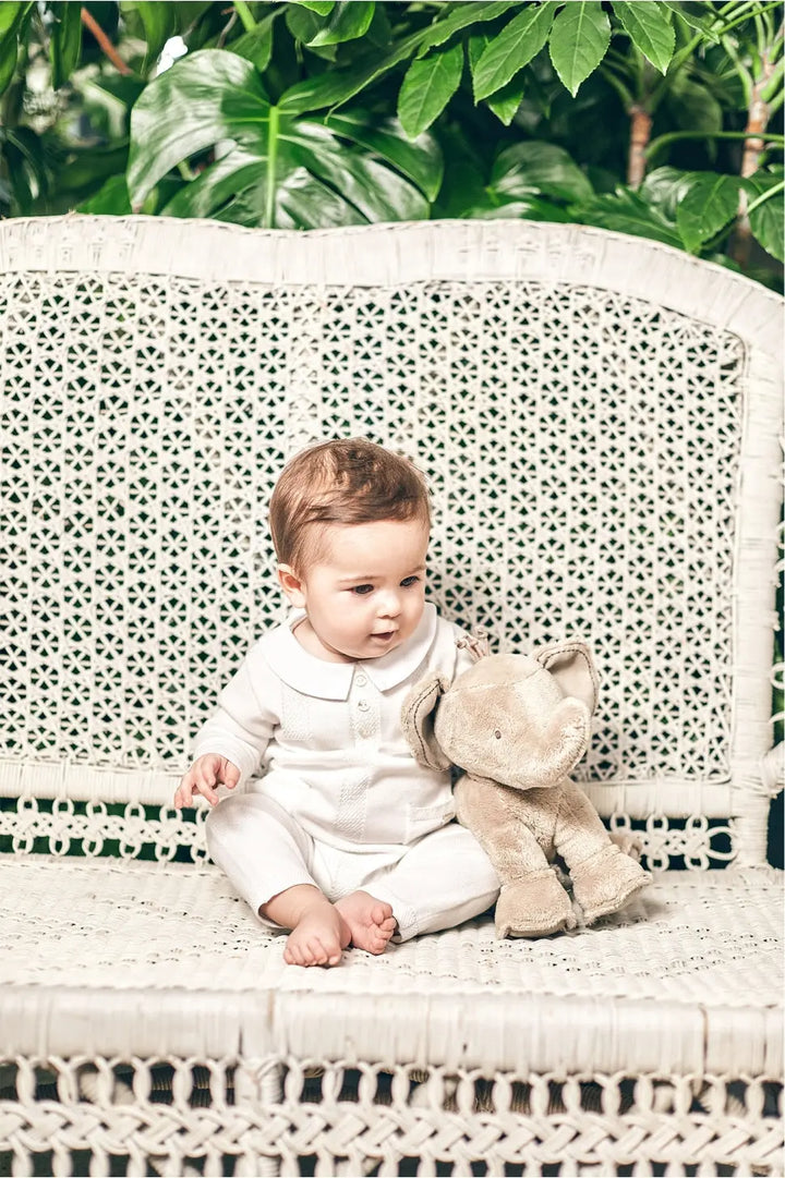 Medium elephant beige-Soft toys & musicals-Tartine et Chocolat-Blue Almonds-London-South Kensington
