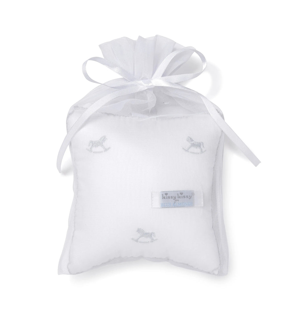 Signature rocking horse musical pillow grey-Soft toys & musicals-Blue Almonds x Kissy Kissy-Blue Almonds-London-South Kensington