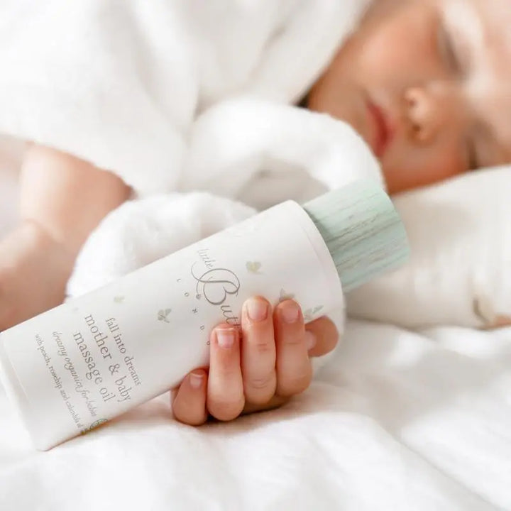 Mother & baby massage oil-Toiletries & baby brushes-Little Butterfly-Blue Almonds-London-South Kensington